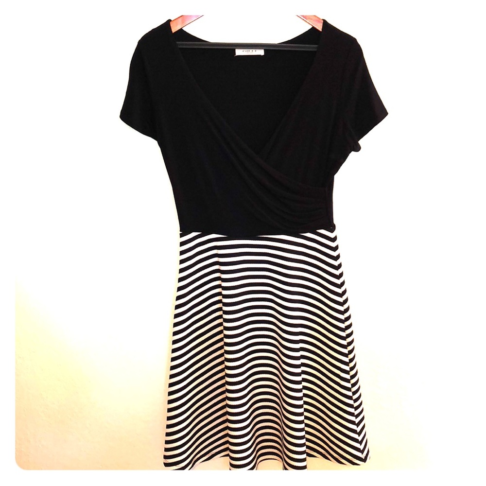 A line color block dress